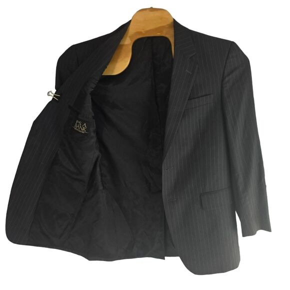 Jos. A. Bank Other - Jos. A. Bank Mens 39R Charcoal Gray Pinstripe‎ 100% Wool Two-Button Blazer